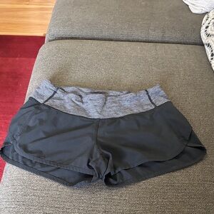 Lululemon Athletica Black and Gray Athletic Shorts